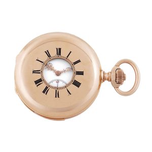 Swiss gold half-hunting cased repeating pocket watch Circa 1890