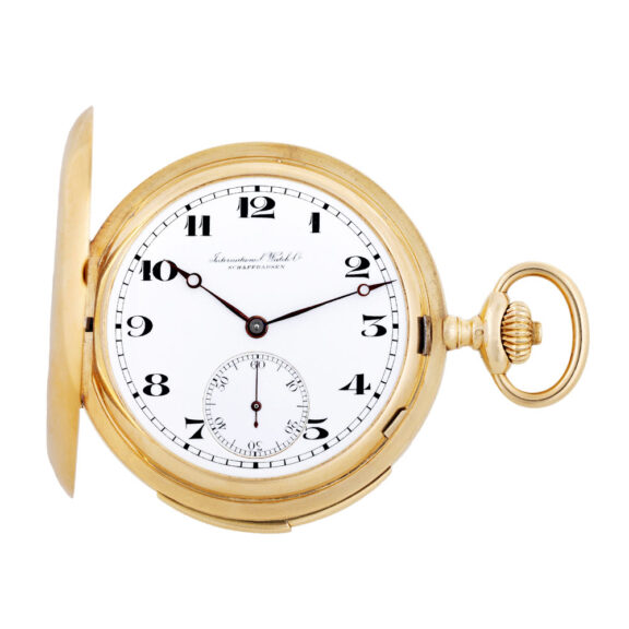 Swiss 18k gold minute repeating keyless pocket watch Circa 1910