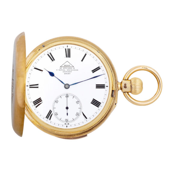 English 18k gold minute repeating keyless pocket watch Circa 1895 English 18k gold minute repeating keyless pocket watch Circa 1895