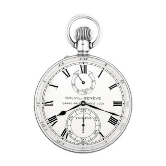Impressive Swiss silver deck watch with 52 hour power reserve Circa 1926