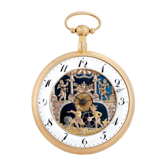 Swiss gold repeater with six automaton jacks Circa 1810