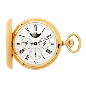 Swiss gold chronometer with spring detent escapement Circa 1900