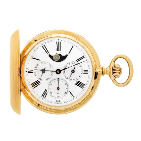 Swiss gold chronometer with spring detent escapement Circa 1900 Swiss gold chronometer with spring detent escapement Circa 1900