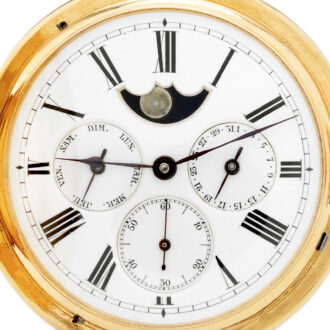 Swiss gold chronometer with spring detent escapement Circa 1900 Swiss gold chronometer with spring detent escapement Circa 1900