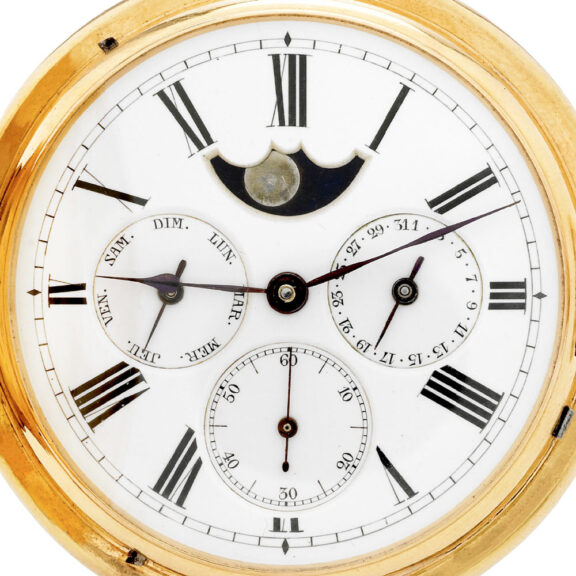 Swiss gold chronometer with spring detent escapement Circa 1900 Swiss gold chronometer with spring detent escapement Circa 1900
