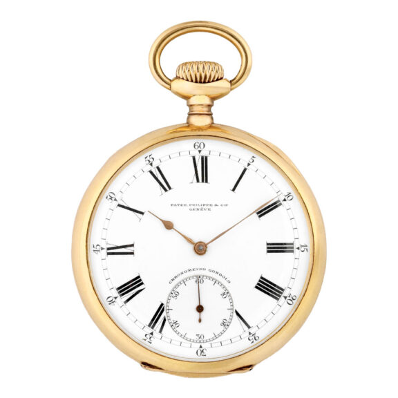 Swiss 18K yellow gold keyless Chronometro Gondolo Circa 1912