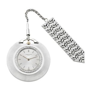 Extra thin Swiss 18 carat white gold and diamond set watch Circa 1960