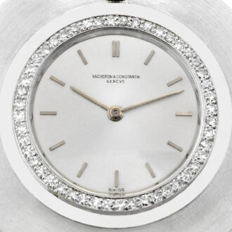 Extra thin Swiss 18 carat white gold and diamond set watch Circa 1960