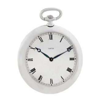 Elegant French thin platinum lever pocket watch Circa 1930