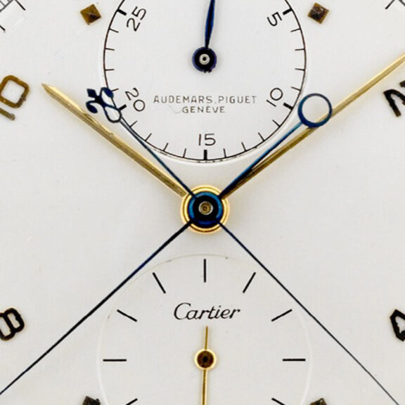Swiss 18K gold pocket watch with split-seconds chronograph Circa 1915 Swiss 18K gold pocket watch with split-seconds chronograph Circa 1915