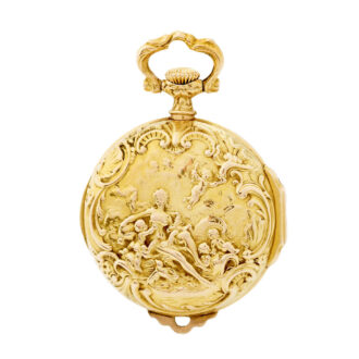 Interesting Swiss 18K yellow gold Art Nouveau pendant watch Circa 1910