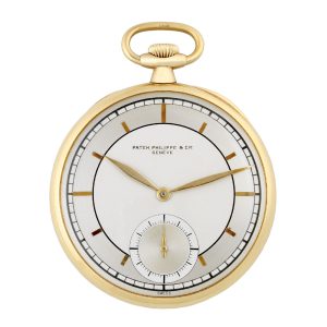 Fine Swiss 18k yellow gold keyless pocket watch Circa 1920
