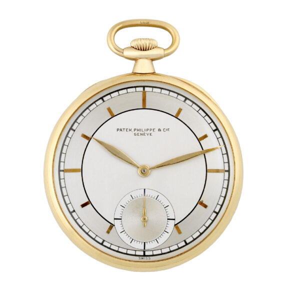 Fine Swiss 18k yellow gold keyless pocket watch Circa 1920
