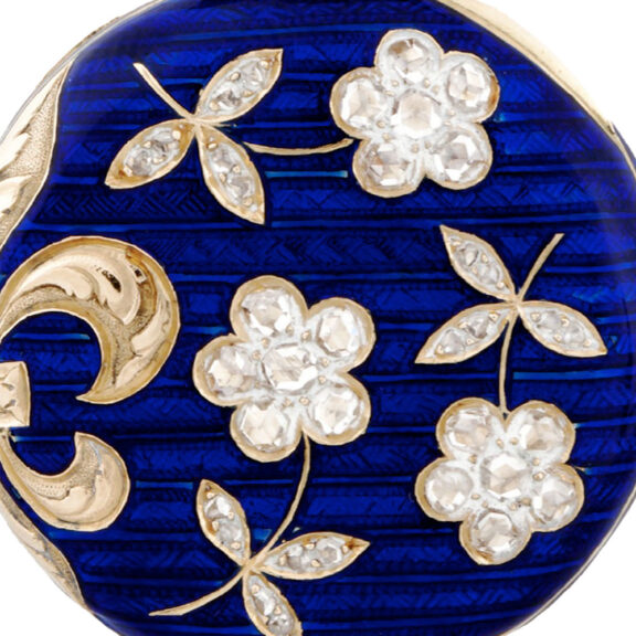Swiss gold watch with detachable dragon-wing brooch Circa 1896 Swiss gold watch with detachable dragon-wing brooch Circa 1896