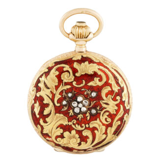 Swiss 14K gold Rococo style lady's pendant watch Circa 1895 Swiss 14K gold Rococo style lady's pendant watch Circa 1895