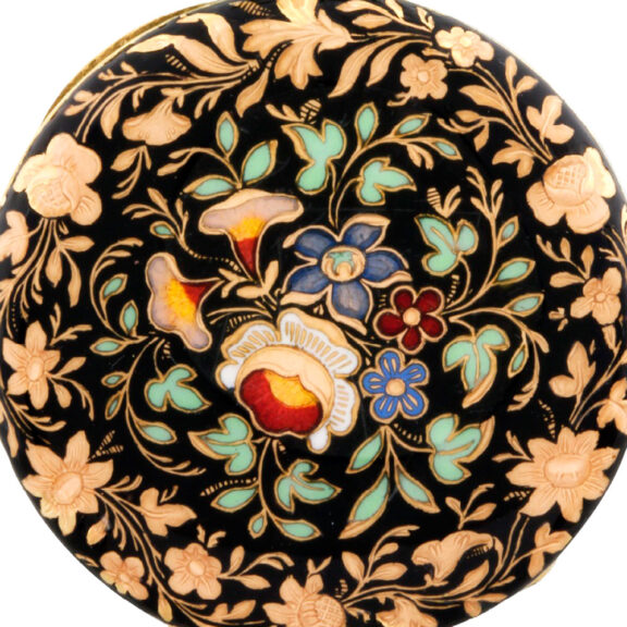 Swiss 18K gold and enamel lady's pendant watch Circa 1835 Swiss 18K gold and enamel lady's pendant watch Circa 1835