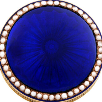 Swiss gold, enamel and pearl-set lady's verge pocket watch Circa 1800