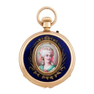 Swiss gold watch with portrait of Marie Antoinette Circa 1880