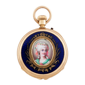 Swiss gold watch with portrait of Marie Antoinette Circa 1880