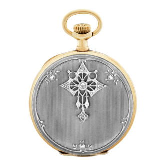 Swiss gold, platinum and enamel Belle Epoque watch Circa 1905