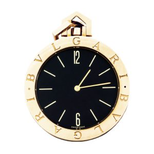 Elegant Swiss 18K yellow gold quartz pocket watch Circa 1990