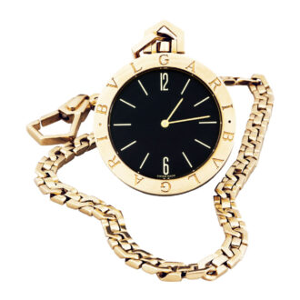 Elegant Swiss 18K yellow gold quartz pocket watch Circa 1990