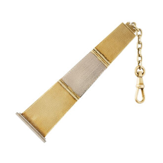 Swiss 18K yellow and white gold jump hour dress watch Circa 1924