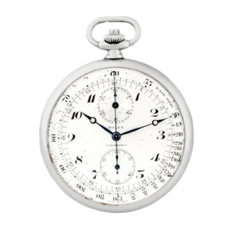 Fine Swiss stainless steel keyless dress watch with chronograph Circa 1925