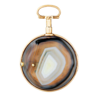 French 18k gold, agate quarter repeating à toc pocket watch Circa 1780
