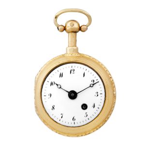 Very small French gold dumb quarter repeating pocket watch Circa 1780