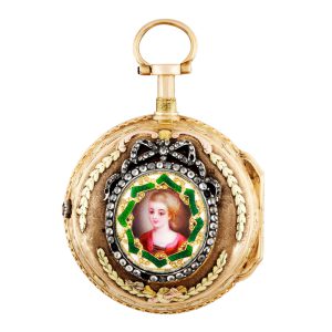 Swiss gold pair cased half-quarter repeating pocket watch Circa 1780