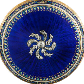 Belgian decorative gold, enamel and diamond watch Circa 1790