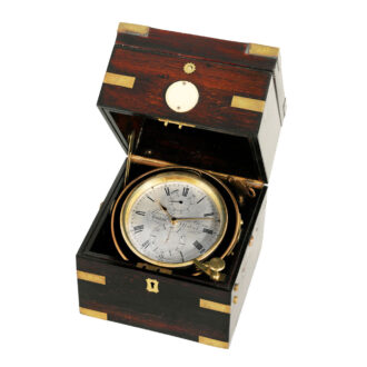 English brass marine chronometer with power reserve Circa 1835