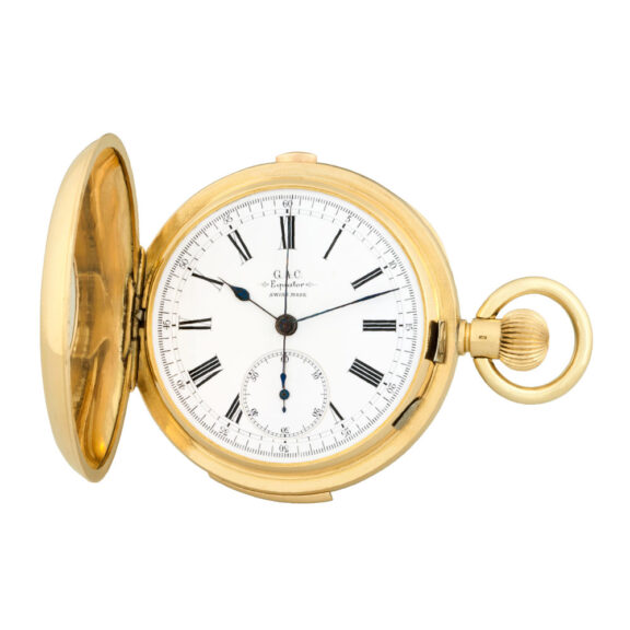 Swiss gold half-hunting cased minute repeater Circa 1895