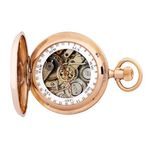 Swiss gold double-dialled hunting cased pocket watch Circa 1900