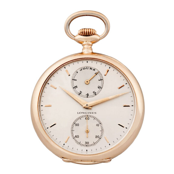Swiss 14 Carat gold pocket watch with 8 day movement Circa 1955