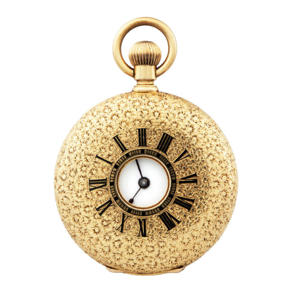 Swiss 18K gold half-hunting lady's pendant watch Circa 1880