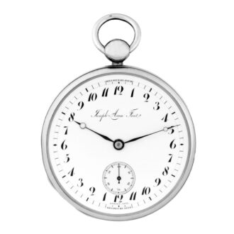Swiss silver watch with double 12-hour numerals Circa 1823