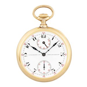Swiss 18 Carat gold keyless pocket lever chronometer Circa 1915