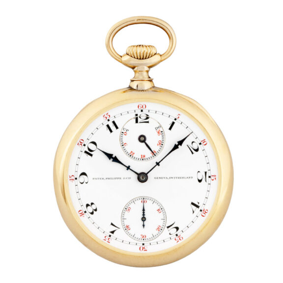 Swiss 18 Carat gold keyless pocket lever chronometer Circa 1915