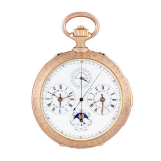 Highly important Swiss gold complicated pocket watch Circa 1873