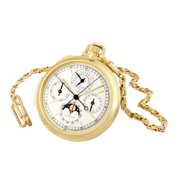 Swiss gold dress watch with ten complications Circa 1920