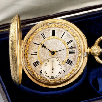 English gold watch with Moresque foliate decoration Circa 1860