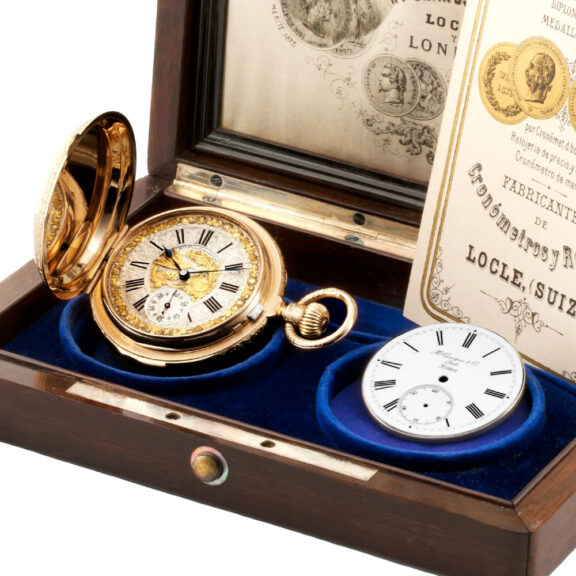 Swiss gold repeater made for the South American market Circa 1880
