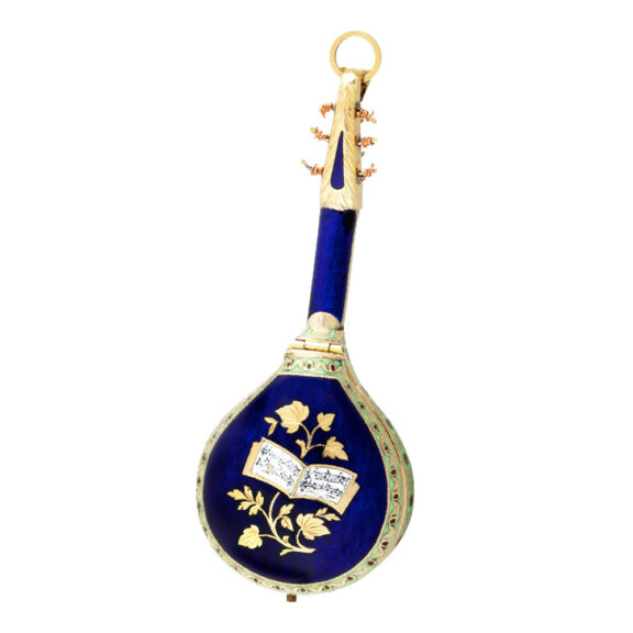 French gold, enamel and pearls mandolin-form watch Circa 1810 French gold, enamel and pearls mandolin-form watch Circa 1810