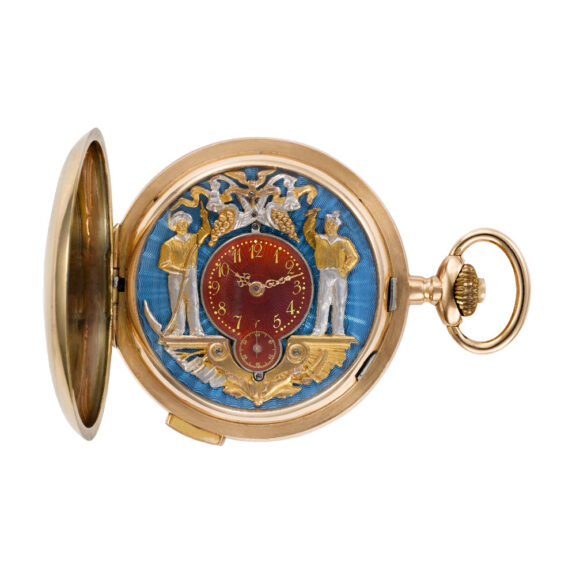 Swiss 14k gold repeater made for the Russian market Circa 1890