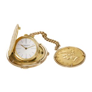 Swiss 18 carat gold U.S. twenty dollar coin watch Circa 1960