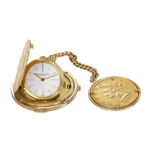 Swiss 18 carat gold U.S. twenty dollar coin watch Circa 1960