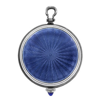 Swiss silver and enamel keyless pendant watch Circa 1920