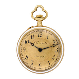 Swiss gold pendant watch with matching chain Circa 1915